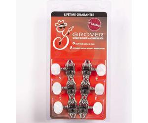Grover 306N Classical Guitar Deluxe Classic Tuners/machine heads, 3x3 Nickel