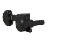 Grover 406BC Mini Locking Rotomatics with Round Button - Single Guitar Machine Head, 1 Piece, Treble Side (Right) - Black Chrome