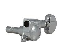 Grover 406C Mini Locking Rotomatics with Round Button - Single Guitar Machine Head, 1 Piece, Bass Side (Left) - Chrome