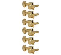 Grover 406GL6 Mini Locking Rotomatics with Round Button 6-in-line, Lefthand, Treble Side (Right) - Gold