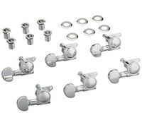 Grover Roto-Grip Mini Machineheads ~ 6 in-line ~ Chrome