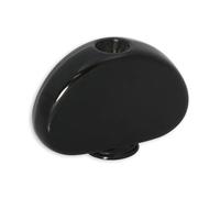 Grover GP102BC Standard Size Kidney Buttons, 6 Pieces, Black Chrome