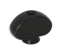 Grover GP205BC Mini and Mid-Size Kidney Buttons, 6 Pieces, Black Chrome