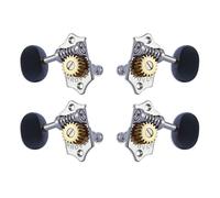 Grover U99-18CE Sta-Tite Ukulele Pegs Ebony Button 21.3 mm 4 Pieces Chrome