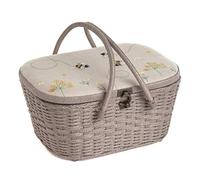 Groves Hobby Gift Sewing Box, Wicker Basket, Applique, Linen Bee (HGLHB)