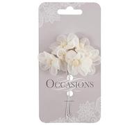 Groves Mini Cream Organza Blossom Spray x 11cm - 6 Stem - Wedding Card Cake Floral Craft
