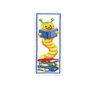 Groves Of Thames B/mark Bookworm - Counted Cross Stitch Kit: Bookmark: Bookworm - Vervaco