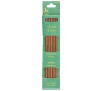 Groves Of Thames Bamb De Kp 15Cmx5.00 - Knitting Pins: Double-Ended: Set Of Five: Bamboo: 15Cm X 5.00mm - Pony