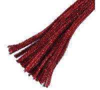 Groves Of Thames Box Glitter Chennile - Glitter Chenilles: 6mm X 30Cm: Red: Pack Of 100 - Trimits