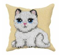 Groves Of Thames Cushion Kitten - Latch Hook Kit: Cushion: Sensory: Kitten - Orchidea