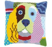 Vervaco Cross Stitch Kit: Cushion: Modern Dog, Cotton, NA, 40 x 40cm / 16" x 16"