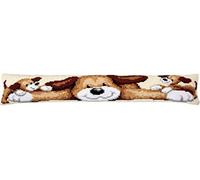 Groves Of Thames D/exclud P/ful Dog - Cross Stitch Kit: Draft Excluder: Playful Dog - Vervaco