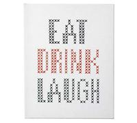 Groves Of Thames Eat/drink - Counted Cross Stitch Kit: Big & Easy: Eat Drink Laugh - Anchor