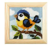 Groves Of Thames Emb Kit Birdie - Needlepoint Kit: My First Embroidery: Mini: Birdie - Orchidea