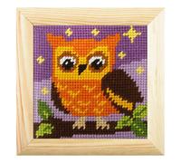 Groves Of Thames Emb Kit Owl - Needlepoint Kit: My First Embroidery: Mini: Owl - Orchidea