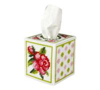 Groves Of Thames Emb Kit T/box Rose - Needlepoint Kit: Tissue Box Cover: Rose - Orchidea