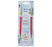 Groves Of Thames Flr Circ 80Cmx6.00mm - Knitting Pins: Circular: Fixed: Hand Coloured: Flair: 80Cm X 6.00mm - Pony