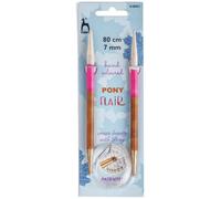 Groves Of Thames Flr Circ 80Cmx7.00mm - Knitting Pins: Circular: Fixed: Hand Coloured: Flair: 80Cm X 7.00mm - Pony