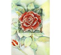 Groves Of Thames G/card Rose - Counted Cross Stitch Kit: Greetings Card: Rose - Orchidea