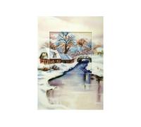 Groves Of Thames G/card Wht River - Cross Stitch Kit: Greetings Card: Winter River - Orchidea