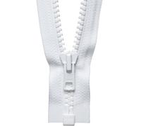 Groves Of Thames Hyv/w O/e Zip 71Cm - Vislon Heavyweight Open End Zip: 71Cm: White - Ykk