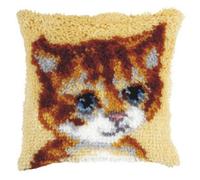 Groves Of Thames L/hk Cush Cat - Latch Hook Kit: Cushion: Small: Cat - Orchidea