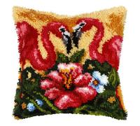 Groves Of Thames L/hk Cush L/flamingo - Latch Hook Kit: Cushion: Large: Flamingo - Orchidea