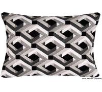 Groves Of Thames L/s Cush Black&white - Long Stitch Kit: Cushion: Black & White - Vervaco