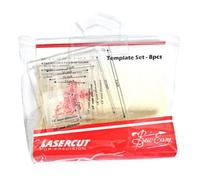 Sew Easy Mini Template - 8 Square Set Quilting & Patchwork Shapes for Applique Sewing, Transparent Acrylic Non-Slip, 0.75 - 3”