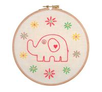 Anchor Embroidery Hoop Kit: Mom Elephant, Multi, 17 x 17cm