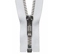 Groves Of Thames N/free O/e Zip 41Cm - Nickel Free Metal Open End Zip: 41Cm: White - Ykk