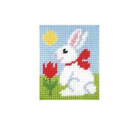 ZWEIGART Tapestry Mini-Kit Orchidea ORC.9703 Easter Bunny - Beginner, 17 x 20.5 cm