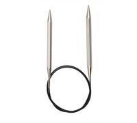 KnitPro Fixed Circular Needles Nova Cubics KP12177 - 60 cm, 4.0 mm, Shiny Brass/Silver