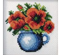 Groves Of Thames Poppies - Cross Stitch Kit: Poppies - Orchidea
