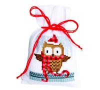 Vervaco Bags Christmas Buddies AIDA Set of 3, White, One Size