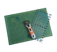 Milward Patchwork Starter Set - Mat, Rotary Cutter & Ruler - Assorted, One Size