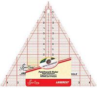 Groves & Thames SE 8IN TRIANGLE - Rule: Quilting: 60 Degree Triangle: 8 x 9.25in - Sew Easy in Clear Groves & Thames Clear