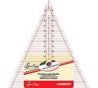 Sew Easy 8.5x7” Triangle Template - Quilting & Patchwork Rule for Applique Sewing, Transparent Acrylic Non-Slip