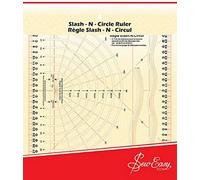 Sew Easy Slash Cirlce Template - 31 x 26cm Quilting & Patchwork Rule for Applique Sewing, Transparent Acrylic Non-Slip
