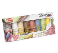 Gütermann creativ Sewing Thread Set with 8 spools Cotton C Ne 50 100 m in Bright Colours + a Omnigrid® Universal Ruler, 3 x 15 cm