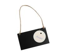 Groves Of Thames Table Decoration: Sign: Wooden With Jute String: 12 X 7Cm: Pack Of 1: Black