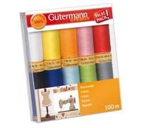 Groves Of Thames Thread Set: Natural Cotton C. No.50: 10 X 100M: Colour Assortment 2