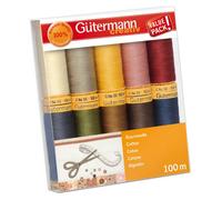 Gutermann Cotton Thread Set - 10 x 100m - Colour Assortment 3 734521