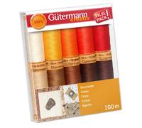 Groves Of Thames Thread Set: Natural Cotton C. No.50: 10 X 100M: Colour Assortment 4