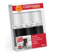 Groves Of Thames Tset Sew-All 6X250M - Thread Set: Sew-All: 6 X 250M: Black & White - Gutermann