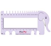 Groves Of Thames View Sizer/cutter - Knitting Pin & Crochet Hook View Sizer With Yarn Cutter: Lilac - Knitpro