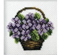 Groves Of Thames Violets - Cross Stitch Kit: Violets - Orchidea