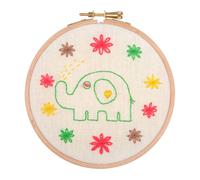 Groves & Thames BABY ELEPHANT - Embroidery Kit with Hoop: Baby Elephant - Anchor Groves & Thames Multicolor