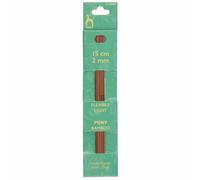 Groves & Thames BAMB DE KP 15CMX2.00 - Knitting Pins: Double-Ended: Set of Five: Bamboo: 15cm x 2.00mm - Pony Groves & Thames Multicolor