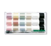 Madeira 8031 Cotona No.80 Embroidery Box with 18 Bobbins of 200 m Each